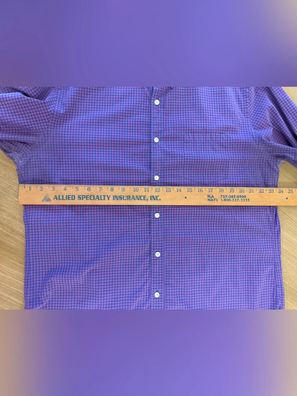 J. Crew Purple and Pink Gingham Button-Down Shirt